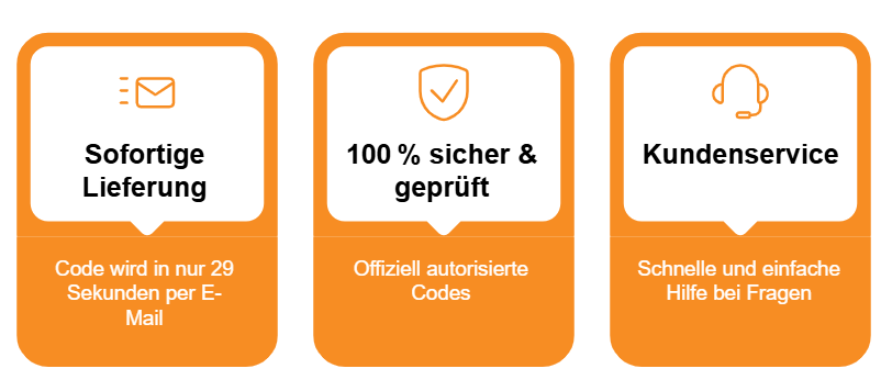 Warum bei uns kaufen: Schnelle Lieferung, geprüfte Codes, zuverlässiger Kundenservice Vorteile beim Kauf: sofortige Lieferung in 29 Sekunden, 100 % sichere und geprüfte Codes, schneller Kundensupport bei Fragen